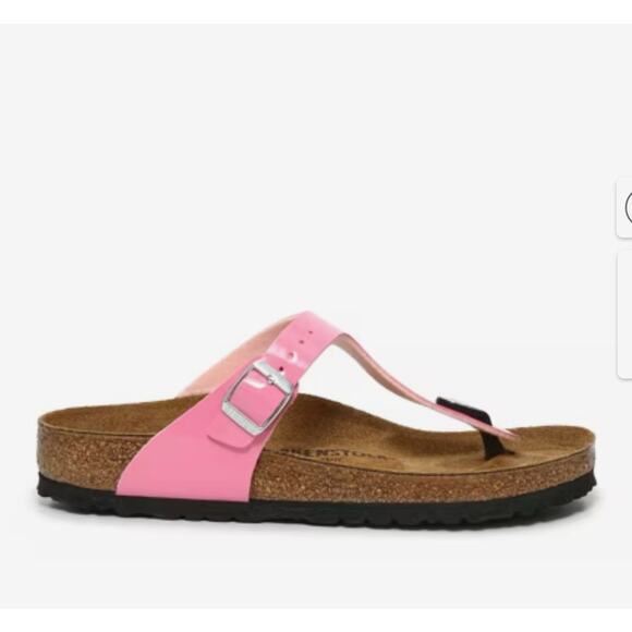 Birkenstock Shoes - BIRKENSTOCK Gizeh Buckle Thong Patent 41 Pink Barbie Leather NEW Sz 10